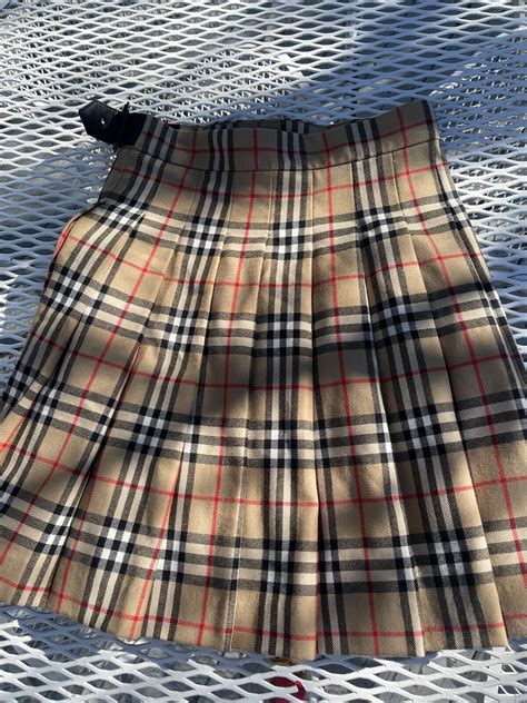 burberry classic mini skirt|burberry pleated mini skirt.